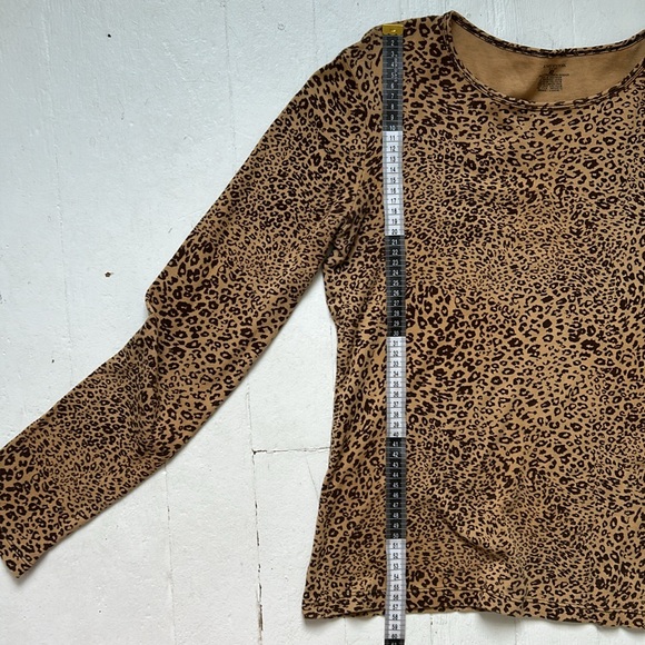 Vintage Leopard-Print Long-Sleeve (Jones New York Sport) - Picture 9 of 11